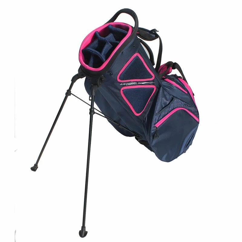 GOLFINO Navy Blue And Pink Lightweight Premium Golf Stand Bag - Image 2