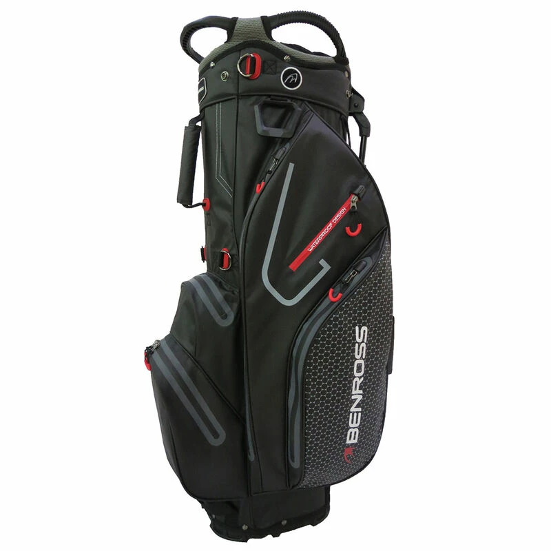 Benross Black And Grey Waterproof PROTEC 2.0 Golf Stand Bag - Image 3