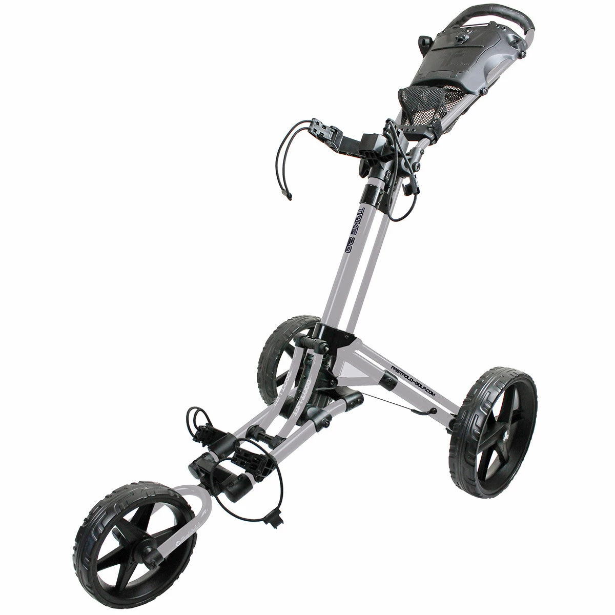 Fast Fold Silver And Black Lightweight FastFold Trike 2.0 Golf Trolley 1 Fast Fold Silver And Black Lightweight FastFold Trike 2.0 Golf Trolley