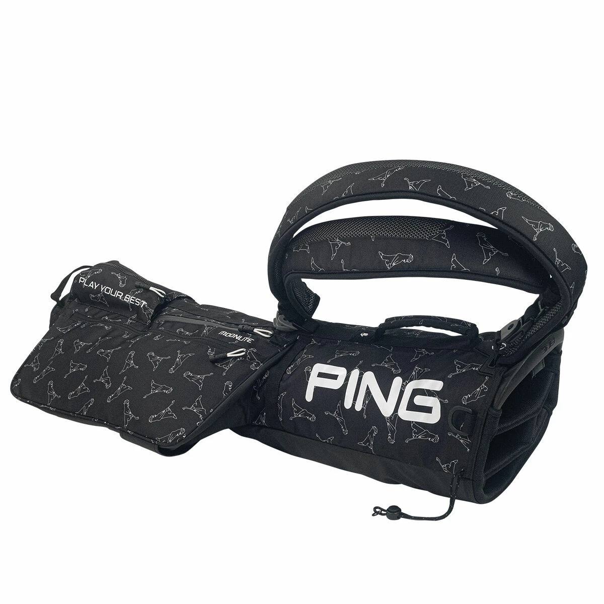 Ping Black And White Lightweight Moonlite Pencil Golf Bag 2022| American Golf