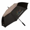 Greg Norman Black And Grey Lightweight Plain Dual Canopy Golf Umbrella