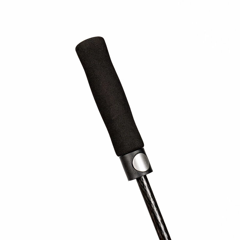 Greg Norman Black And Grey Lightweight Plain Dual Canopy Golf Umbrella - Image 4