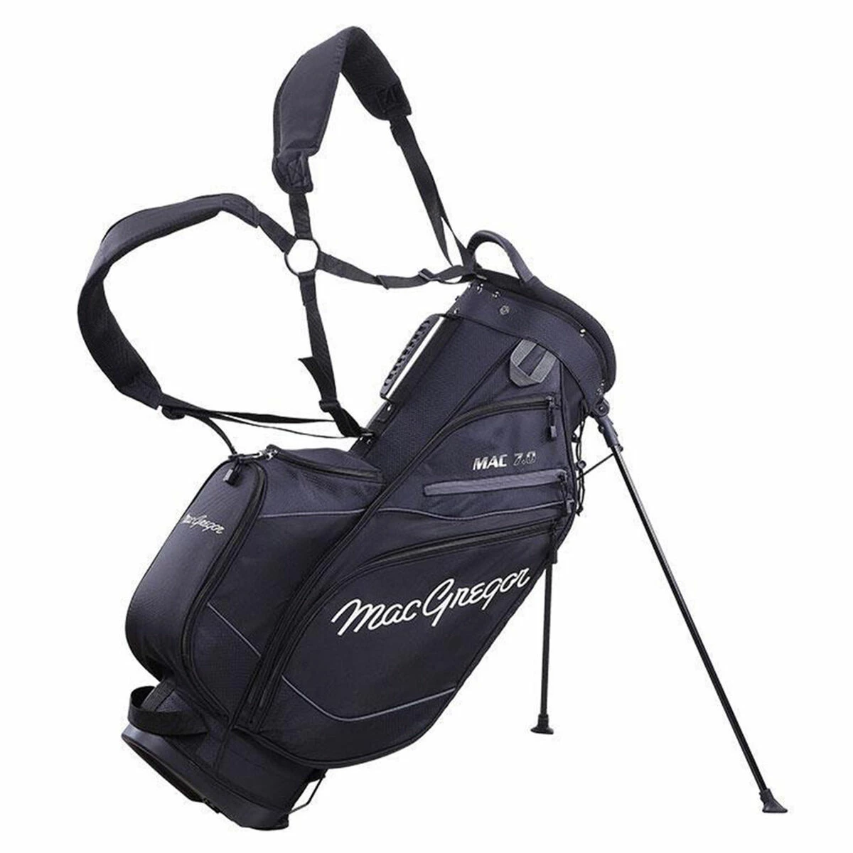 MacGregor Mens Black Lightweight MAC 7.0 Golf Stand Bag