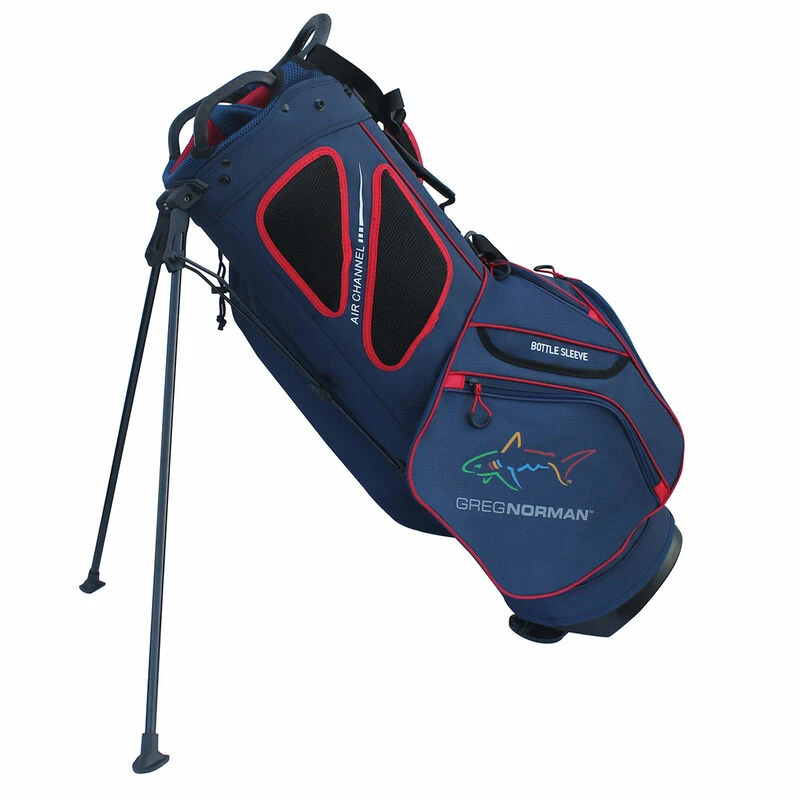 Greg Norman Mens Navy White And Red Golf Stand Bag - Image 2