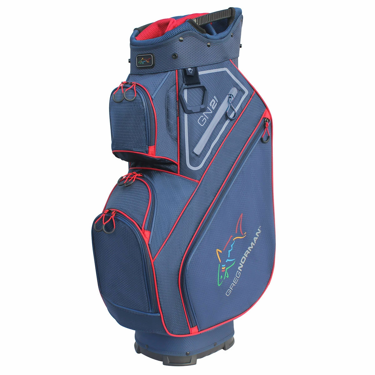 Greg Norman Mens Navy Blue And Red Golf Cart Bag