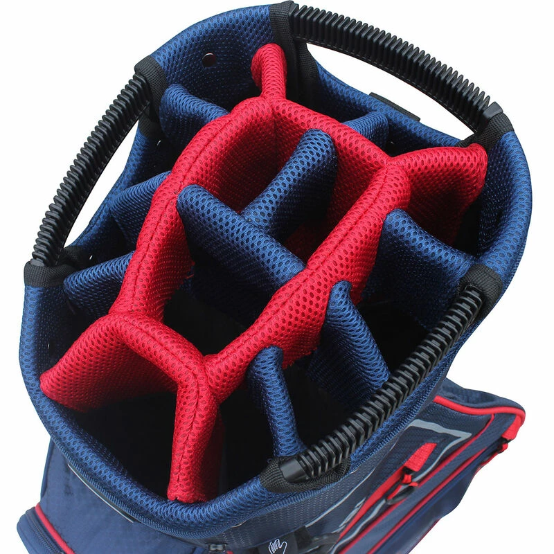 Greg Norman Mens Navy Blue And Red Golf Cart Bag - Image 3