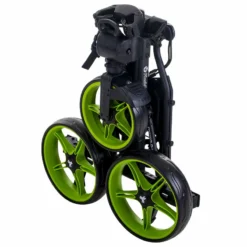 Fast Fold Black And Green Lightweight Slim 3-Wheel Push Golf Trolley -TaylorMade shop American Golf 394673 80641 394673 2