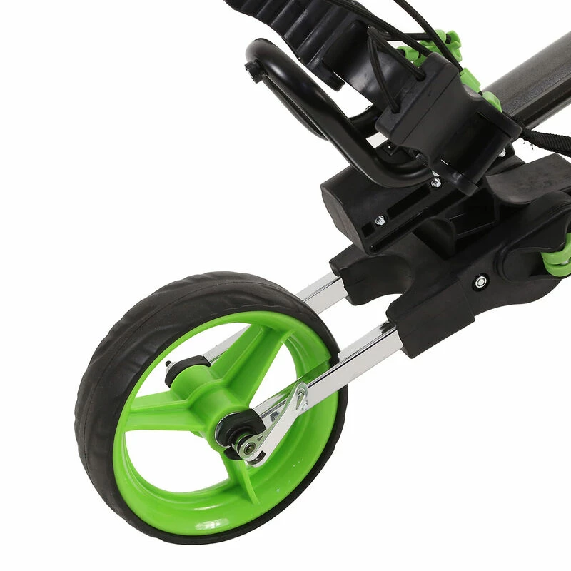 Benross Black And Green Lightweight Charcoal Pro Compact Push Golf Trolley | American Golf