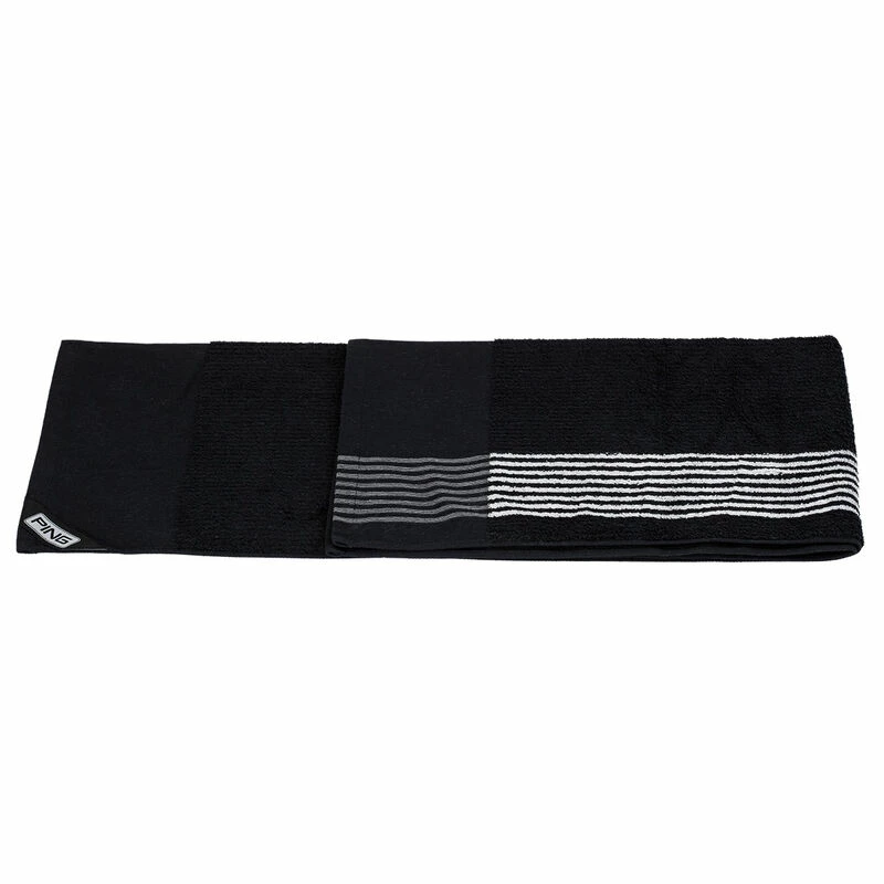 Ping Black Colour Block 214 Players Golf Towel| American Golf - Image 2