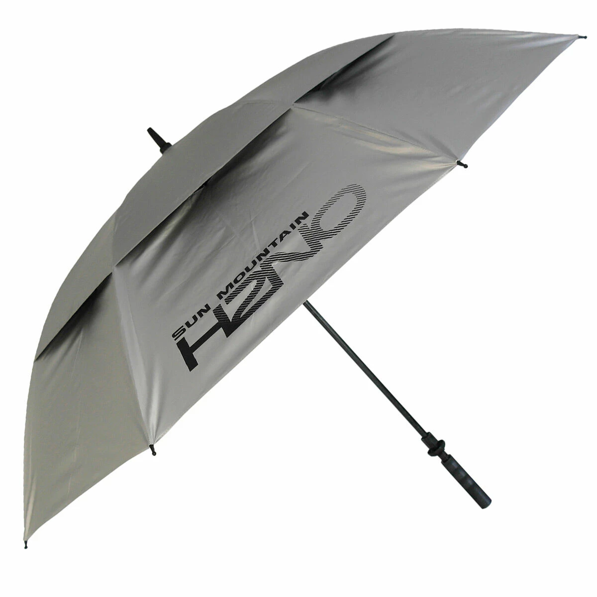 Sun Mountain Silver Long Lasting Plain H2NO UV Golf Umbrella 1 Sun Mountain Silver Long Lasting Plain H2NO UV Golf Umbrella