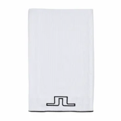J Lindeberg J.Lindeberg White And Black Structured Terry Golf Towel