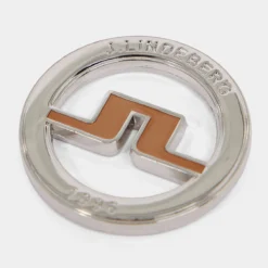 J Lindeberg J.Lindeberg Silver And Brown Metallic Golf Ball Marker| American Golf