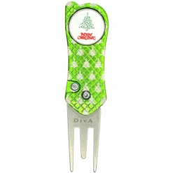Brand Fusion BrandFusion Green Xmas Tree Print DivA Pro Galaxy Golf Repair Divot Tool | American Golf