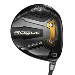 Callaway Golf Black And Yellow Rogue ST MAX D Regular Left Hand Tensei 65 Golf Fairway Wood