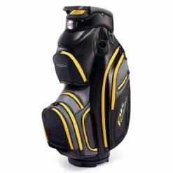 PowaKaddy Black And Yellow Premium Tech Golf Cart Bag | American Golf