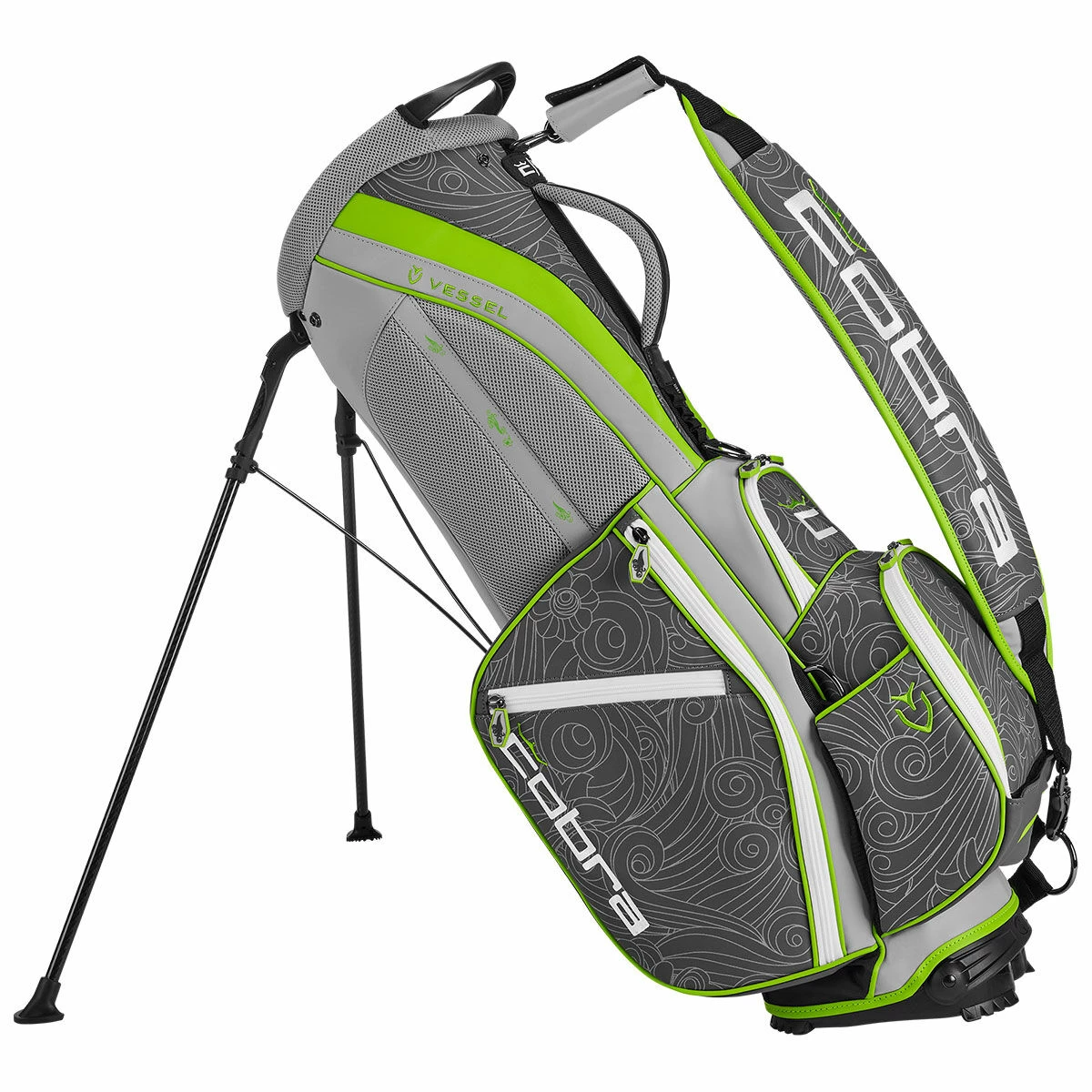Cobra Golf White And Green Limited Edition Gust O' Wind Tour Golf Stand Bag| American Golf