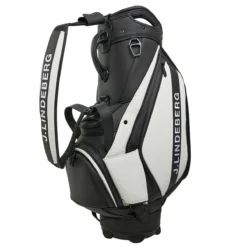 J Lindeberg J.Lindeberg Black And White Colour Block Staff Golf Bag | American Golf