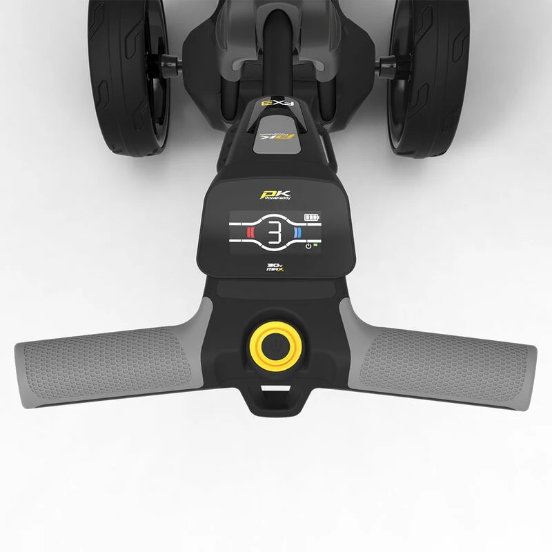 PowaKaddy Black And Grey Stylish FX3 18 Hole Lithium Electric Golf Trolley 2 PowaKaddy Black And Grey Stylish FX3 18 Hole Lithium Electric Golf Trolley - Image 2